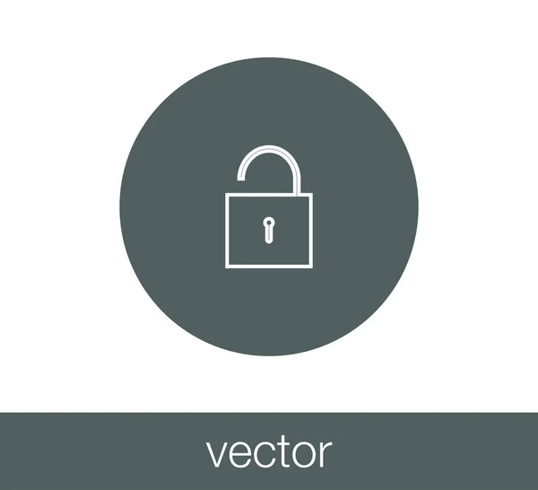 Bloquear icono web . — Vector de stock
