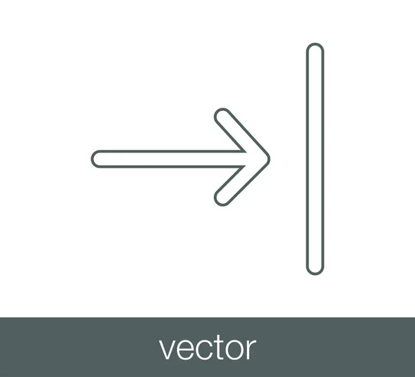 Icono flecha izquierda — Vector de stock
