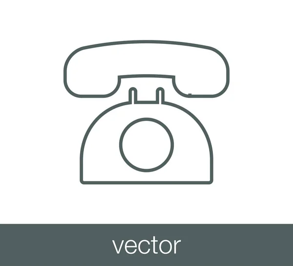 Icona piatto del telefono — Vettoriale Stock