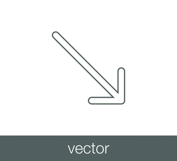 Arrow flat icon. — Stock Vector