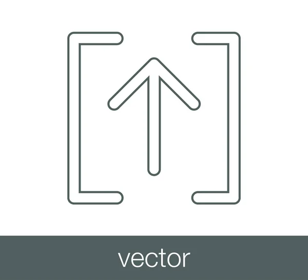 Subir icono con flecha hacia arriba — Vector de stock
