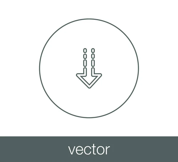 Icono de descarga con flecha hacia abajo — Vector de stock