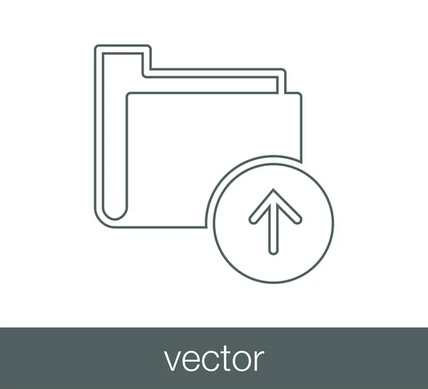 Ícone pasta simples —  Vetores de Stock