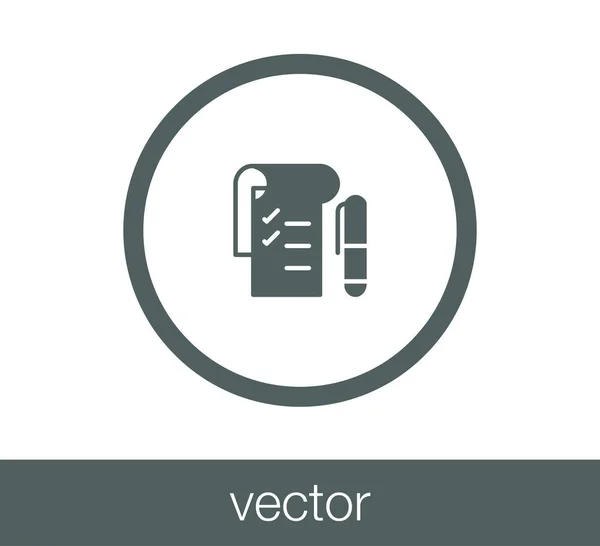 Icono de lista de verificación simple . — Vector de stock