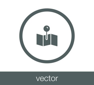 Harita simgesi. Belge simgesi. Menü simgesini.