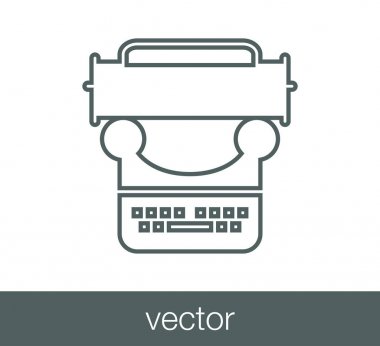 Daktilo basit simgesi