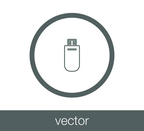 Icono del conector USB — Vector de stock