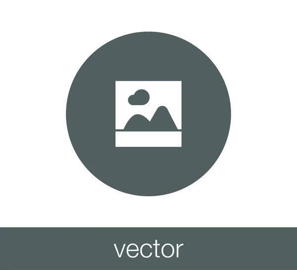 Imagen icono plano . — Vector de stock