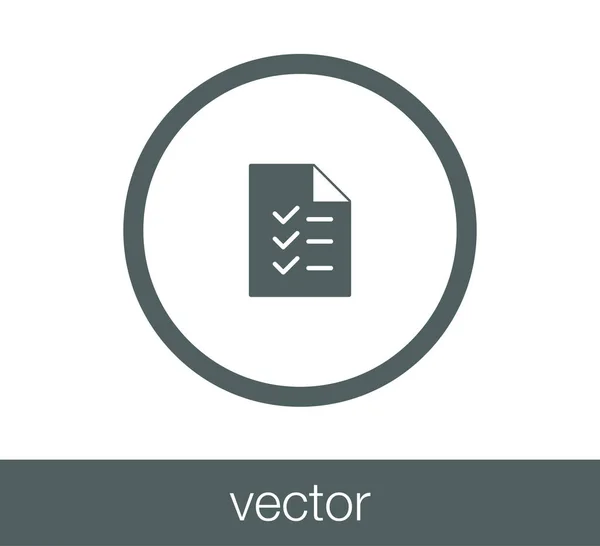 Icono de lista de verificación simple . — Vector de stock