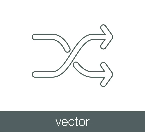 Shuffle-Flat-Symbol — Stockvektor