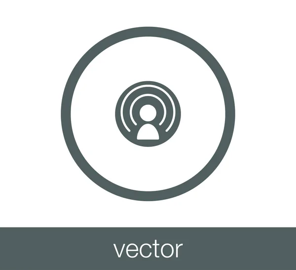 Icono web de la antena . — Vector de stock