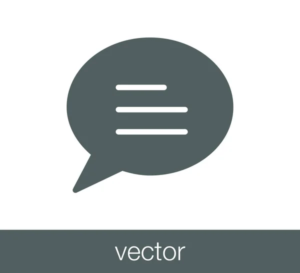 Icono del chat. Icono de comentario . — Vector de stock