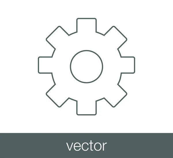 Cogwheel icono web . — Vector de stock