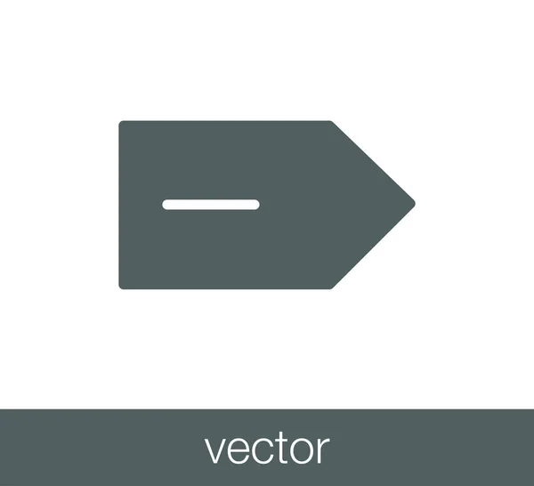 Minus flat ikonen. — Stock vektor
