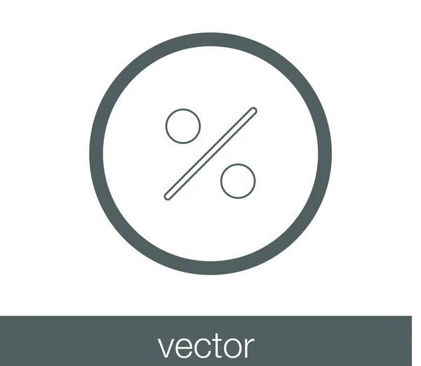 Percentuale icona web — Vettoriale Stock