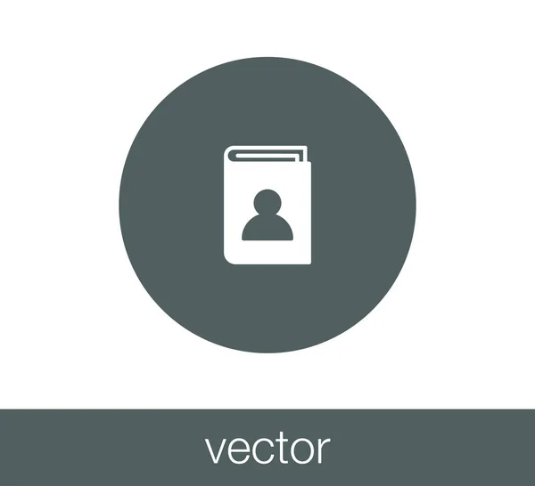 Icono de la guía telefónica . — Vector de stock