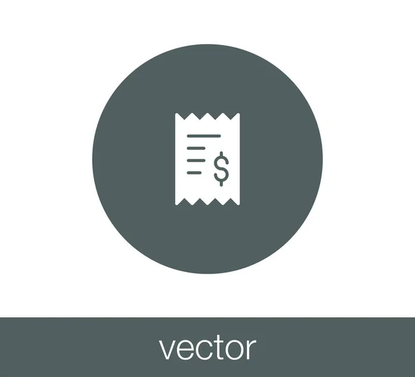 Bill web icon. — Stock Vector