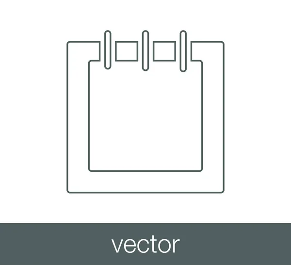 Notebook icona piatta — Vettoriale Stock