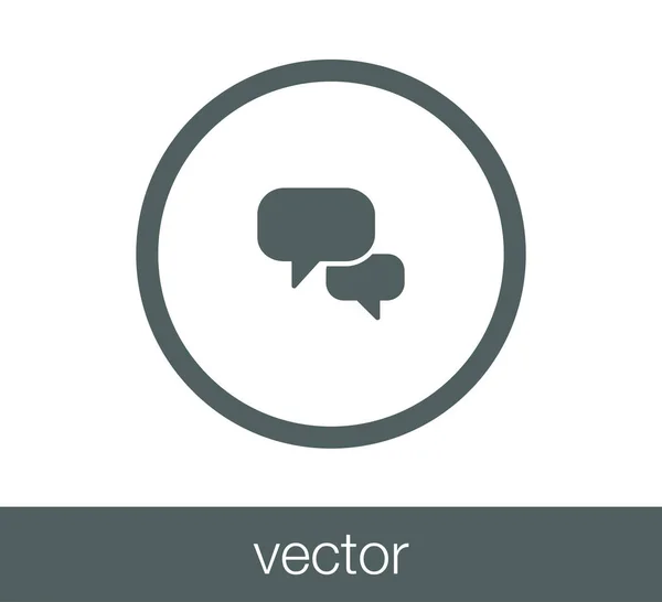 Ícone de chat. Ícone de comentário — Vetor de Stock