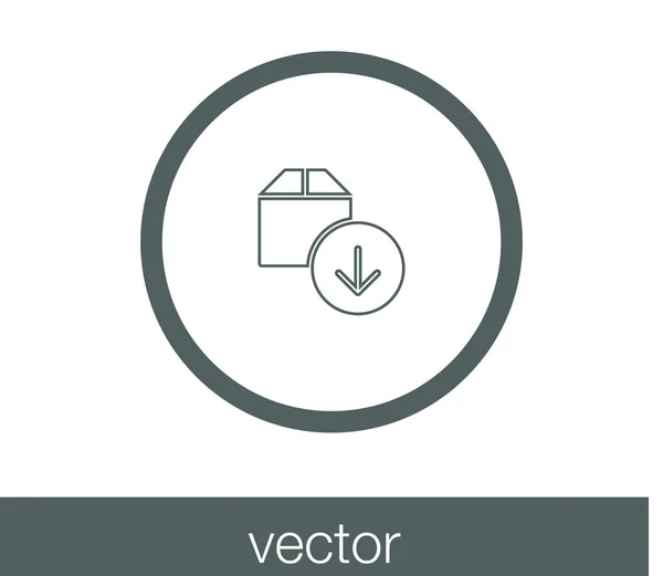 Ícone de caixa de carga — Vetor de Stock