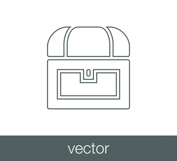 Icono de línea de tesoro — Vector de stock