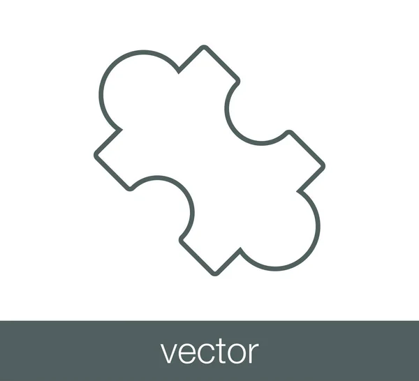 Puzzle pièce icône . — Image vectorielle
