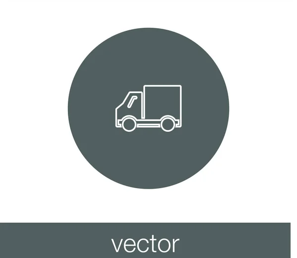 Consegna camion icona web — Vettoriale Stock