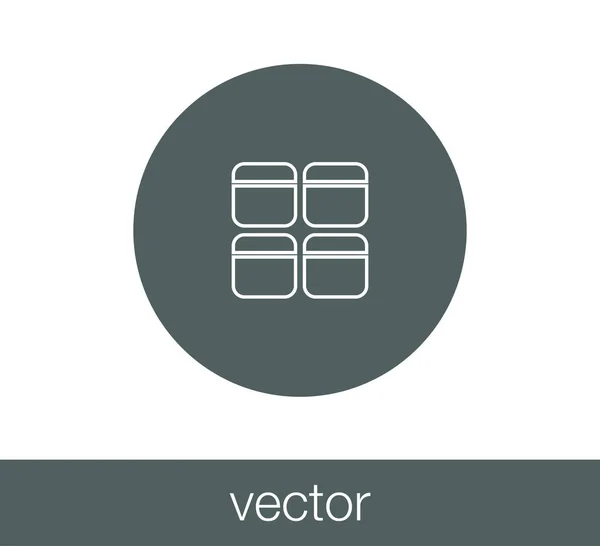 Icono de ventana de programación — Vector de stock