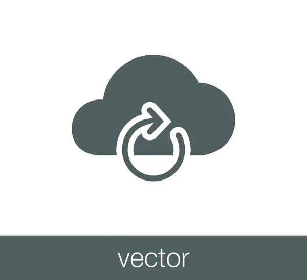 Cloud-Symbol synchronisieren. — Stockvektor