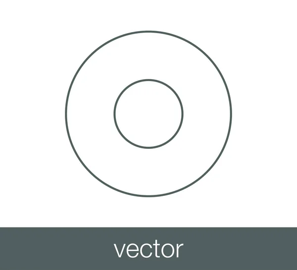 Record-knoppictogram — Stockvector