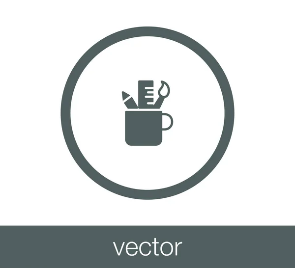 Regla Icono plano — Vector de stock