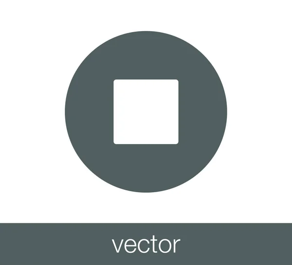 Detener icono botón — Vector de stock