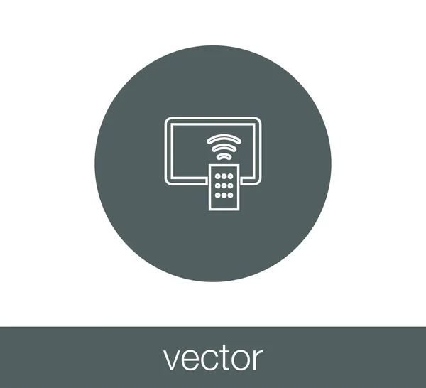 TV flat icon. — Stock Vector