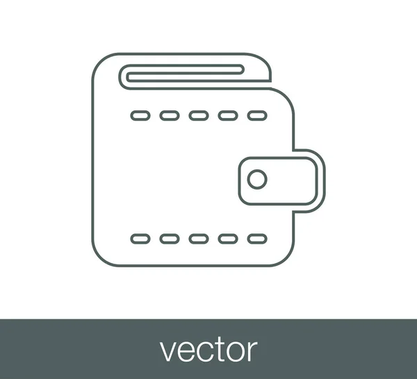 Brieftasche flach Symbol. — Stockvektor