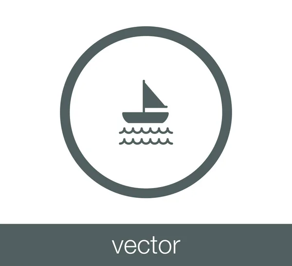Icono del barco de vela — Vector de stock