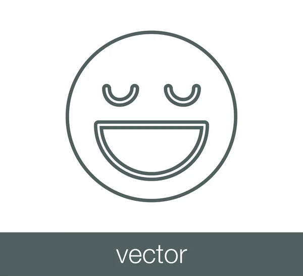 Sonrisa icono de la cara — Vector de stock