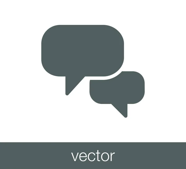 Chat-pictogram. Pictogram van de commentaar. — Stockvector