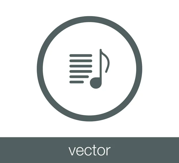 Zenei megjegyzés ikon. — Stock Vector