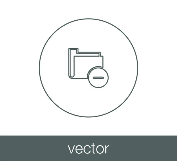 Ikon folder sederhana - Stok Vektor