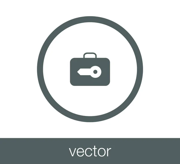 Equipaje Apartamento Icono. — Vector de stock