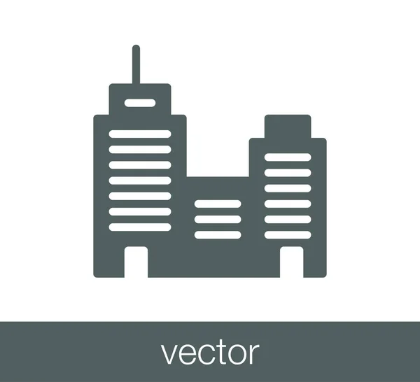 Edificios modernos icono web . — Vector de stock