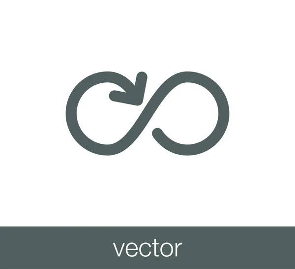 Icono de símbolo infinito . — Vector de stock