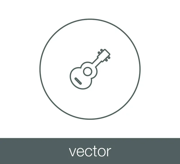 Ícone de guitarra plana — Vetor de Stock