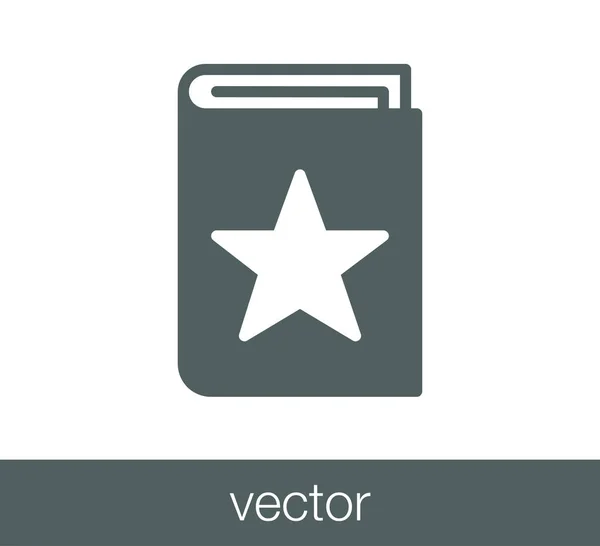 Icono del libro VIP — Vector de stock