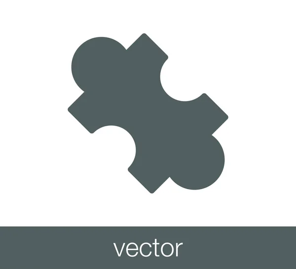 Puzzel stuk pictogram. — Stockvector