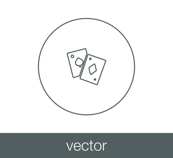 Ícone de cartas de jogar . — Vetor de Stock