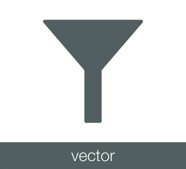 Funil ícone plano — Vetor de Stock