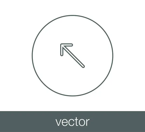 Flèche icône plate . — Image vectorielle