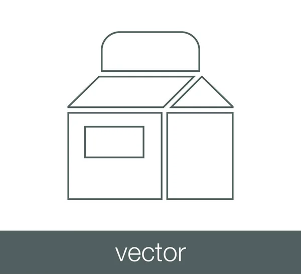 Icône de carton de lait — Image vectorielle