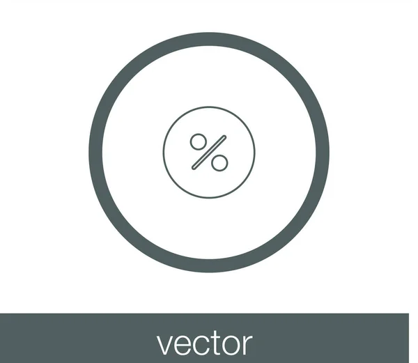 Prozent Websymbol — Stockvektor